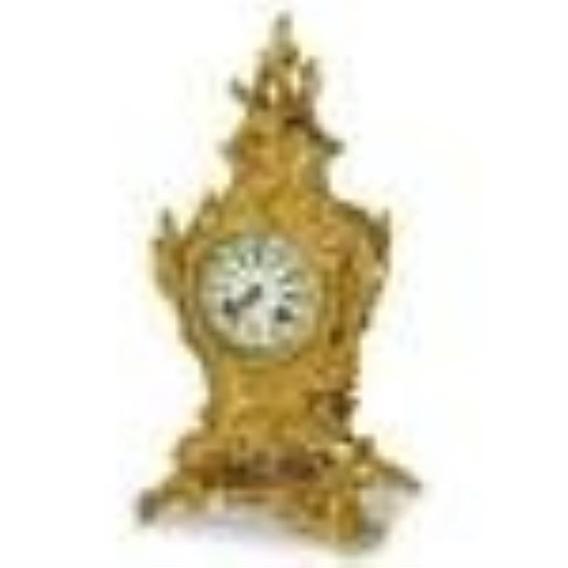 Antique Vincent & Cie French Gilt Bronze Mantel Clock
