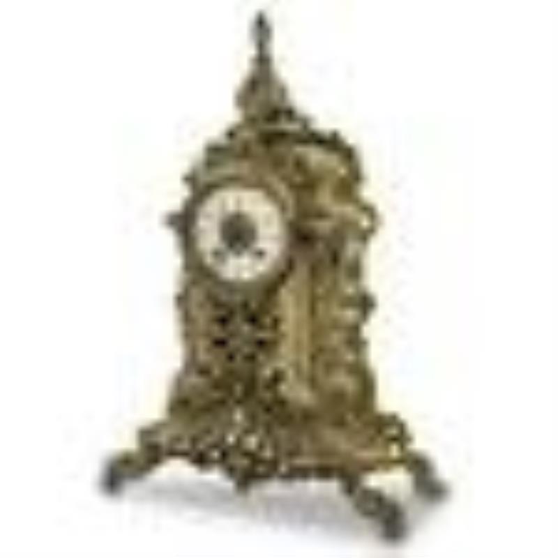 Large French Bronze Mantel Clock