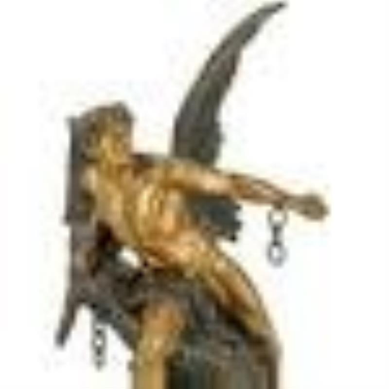 Antique French J.S. & Picault Figural Mantle Clock