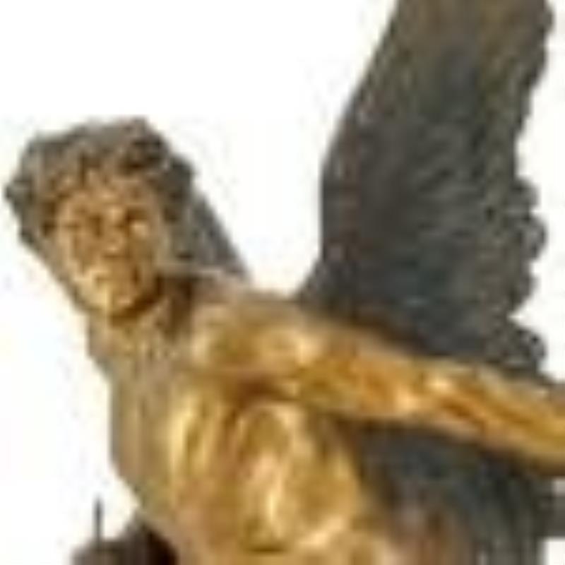 Antique French J.S. & Picault Figural Mantle Clock