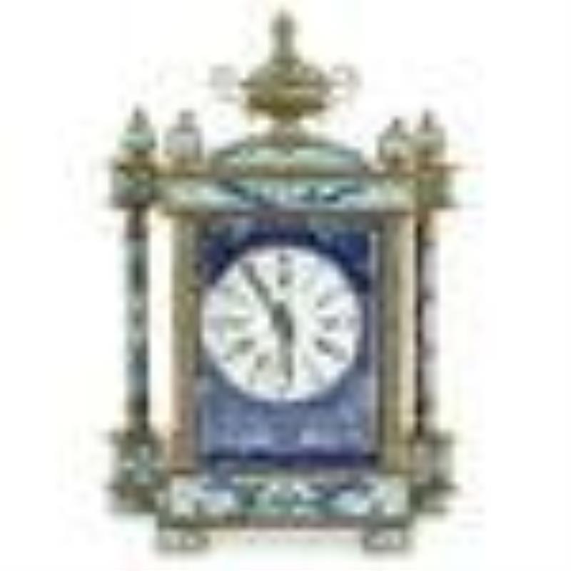 Cloisonne Desk Clock-ClockPrices.Com