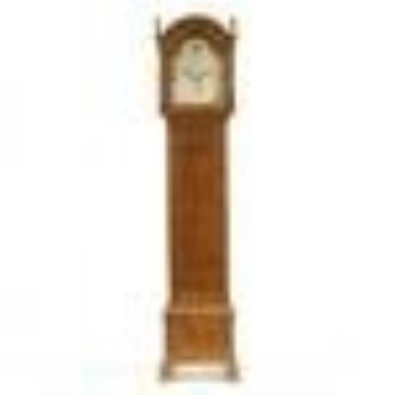American Chippendale Birch Tall Case Clock