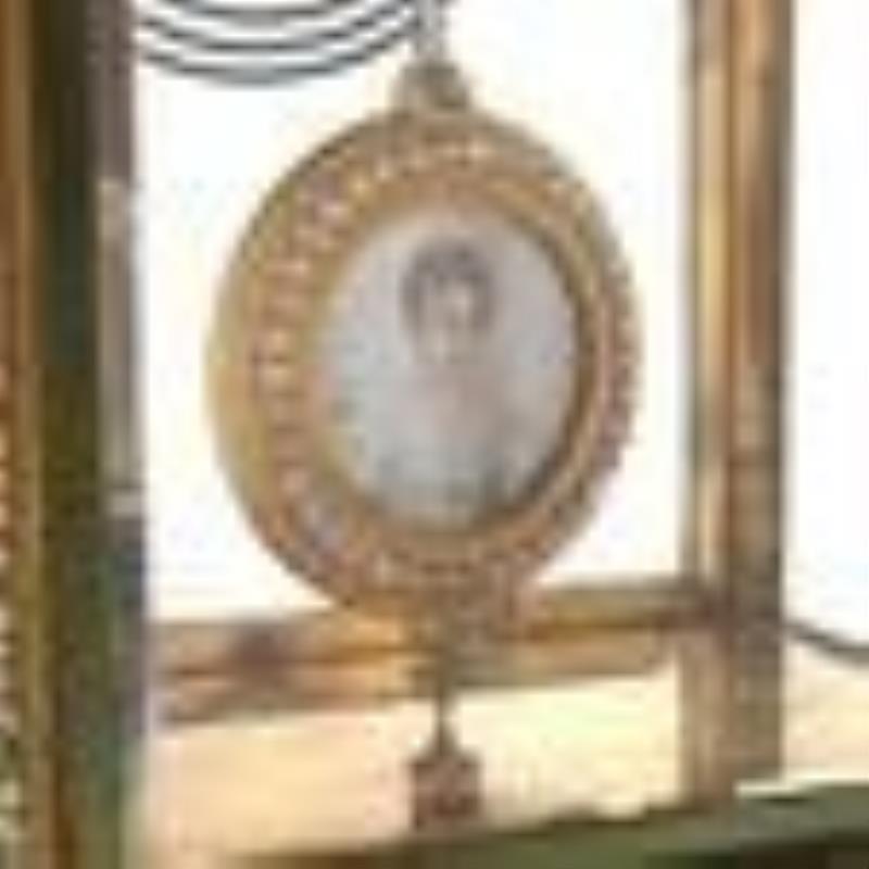 French Crystal and Brass Mantel Clock