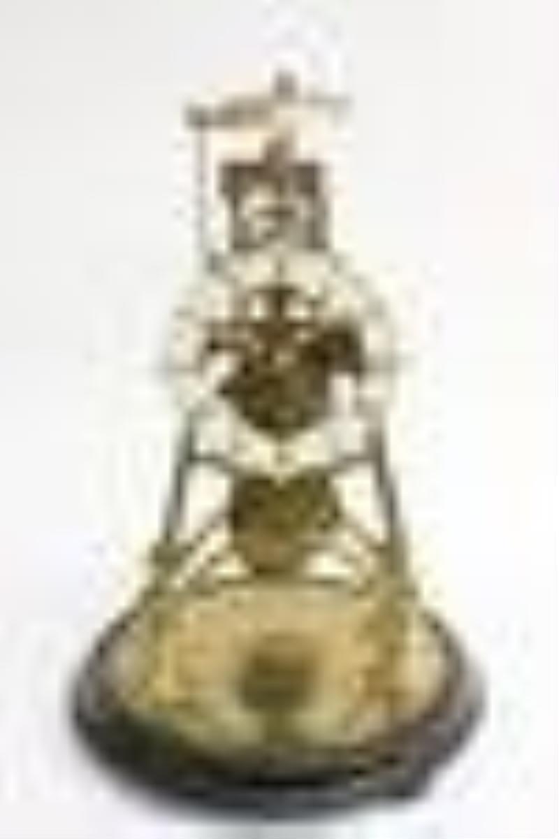 19th century English 8-day skeleton clock