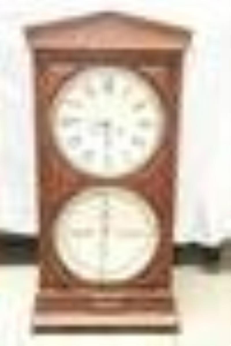 American 8-day calendar clock by Ithaca, c1880