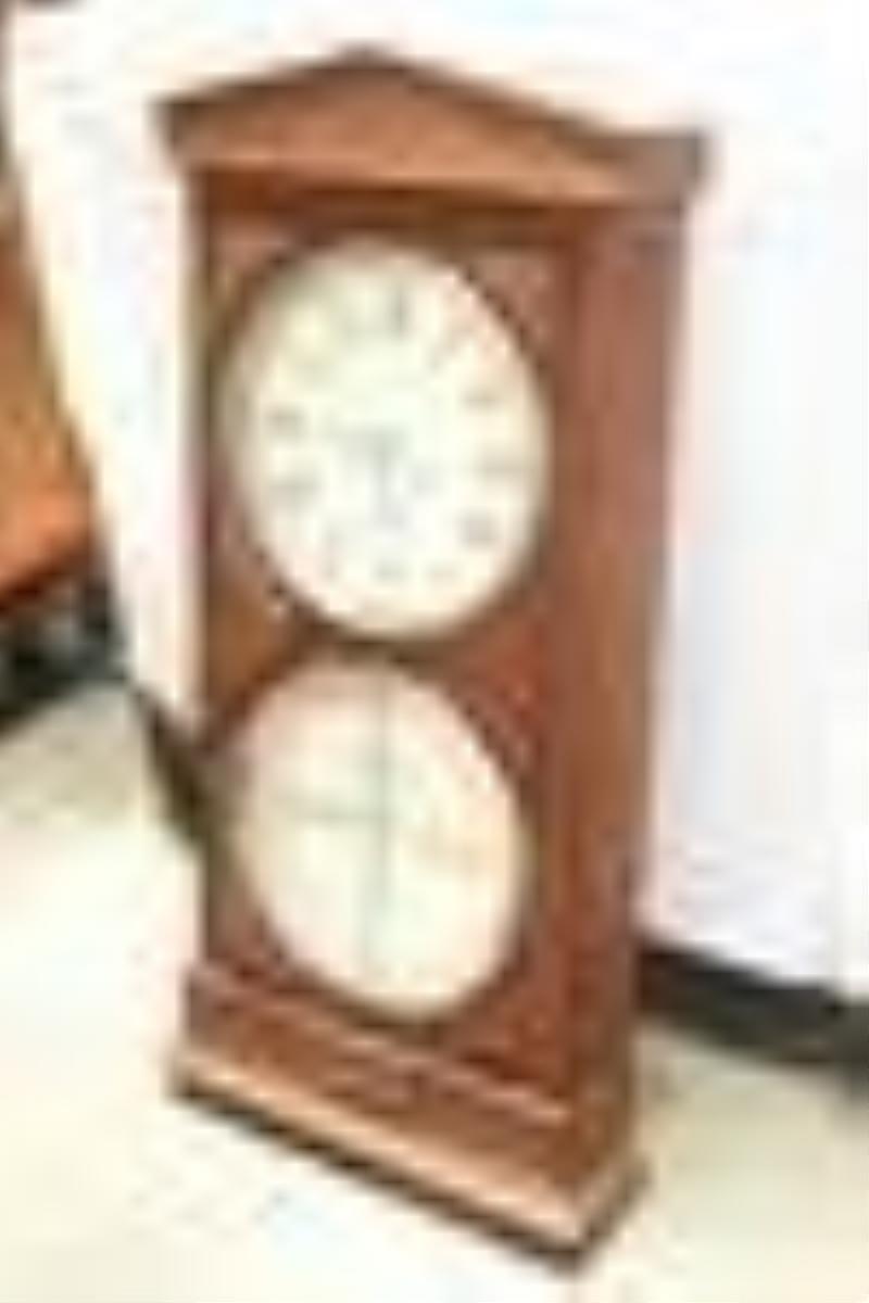 American 8-day calendar clock by Ithaca, c1880