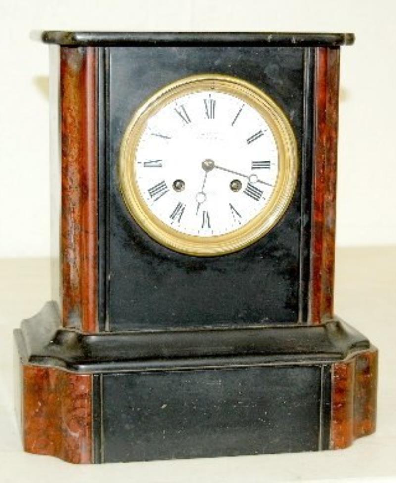 Two-Tone Marble Mantel Clock