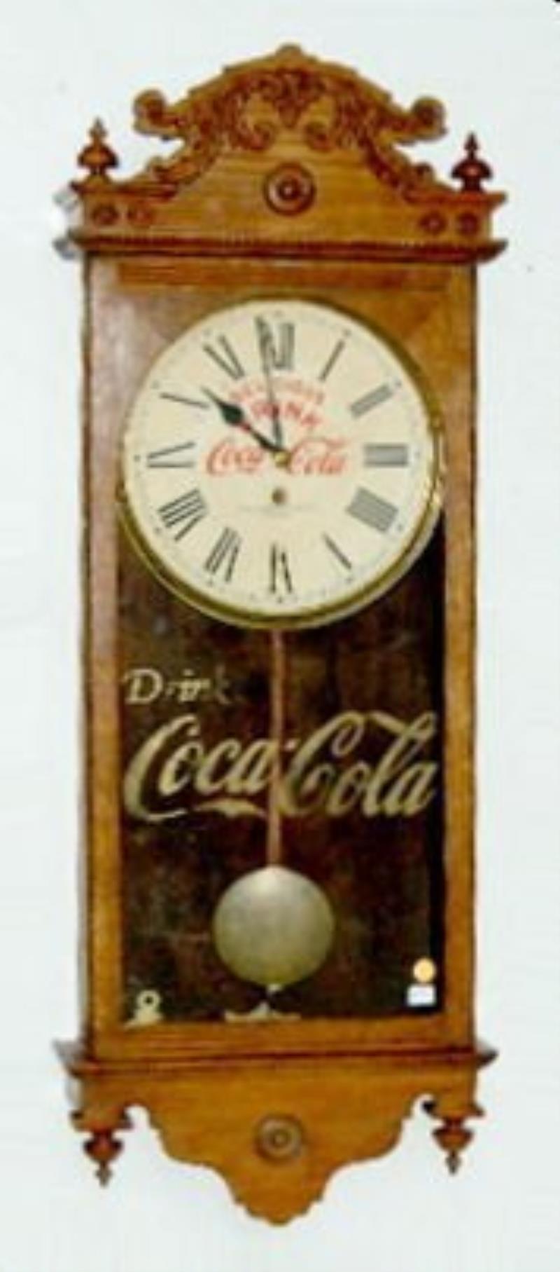 Oak Case Coca Cola Advertising Clock