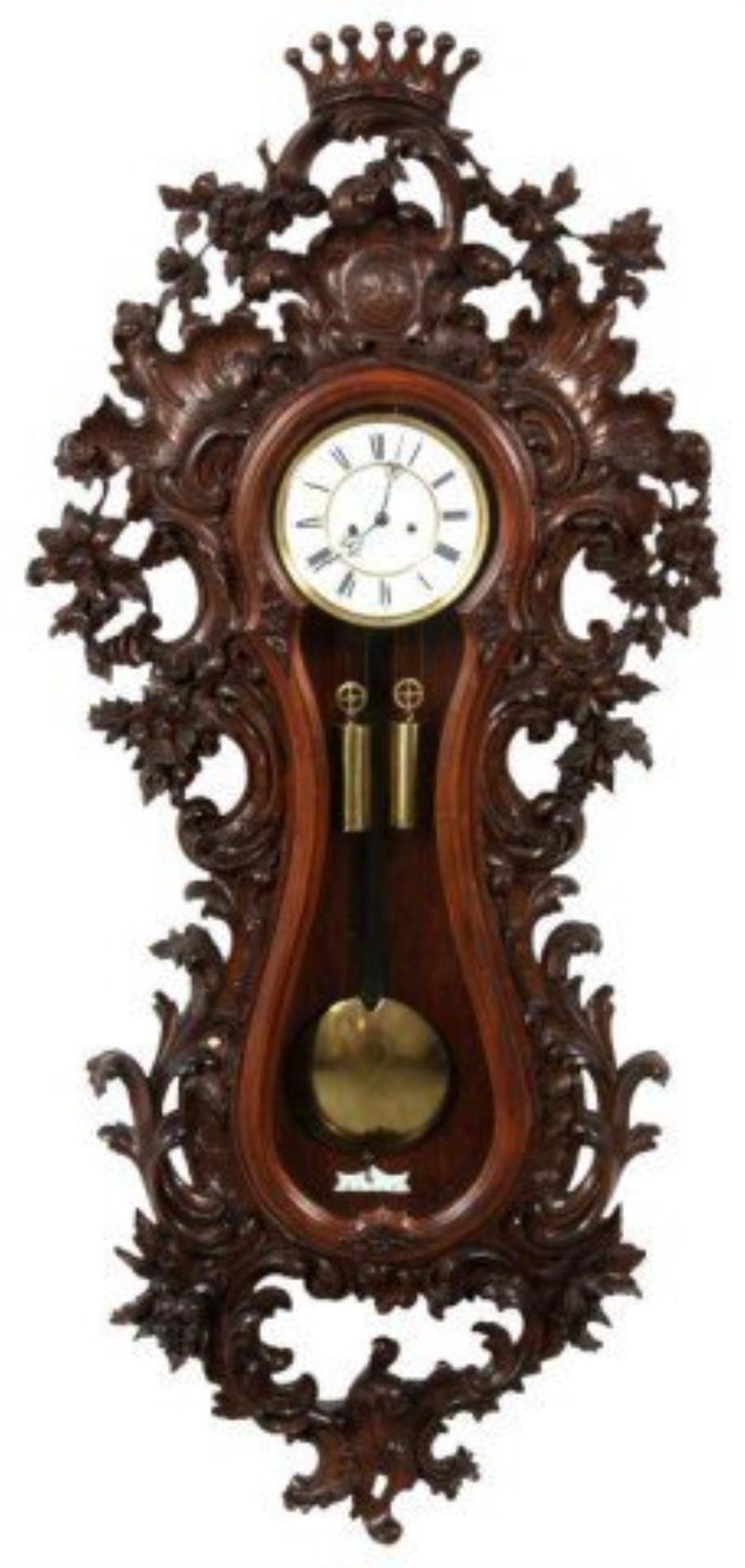 Elaborate Rococo Vienna Regulator