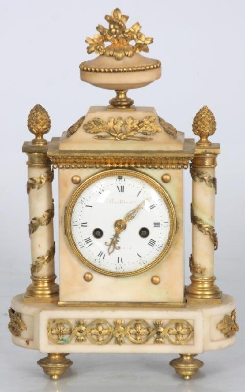 French Silk Thread Mantle Clock