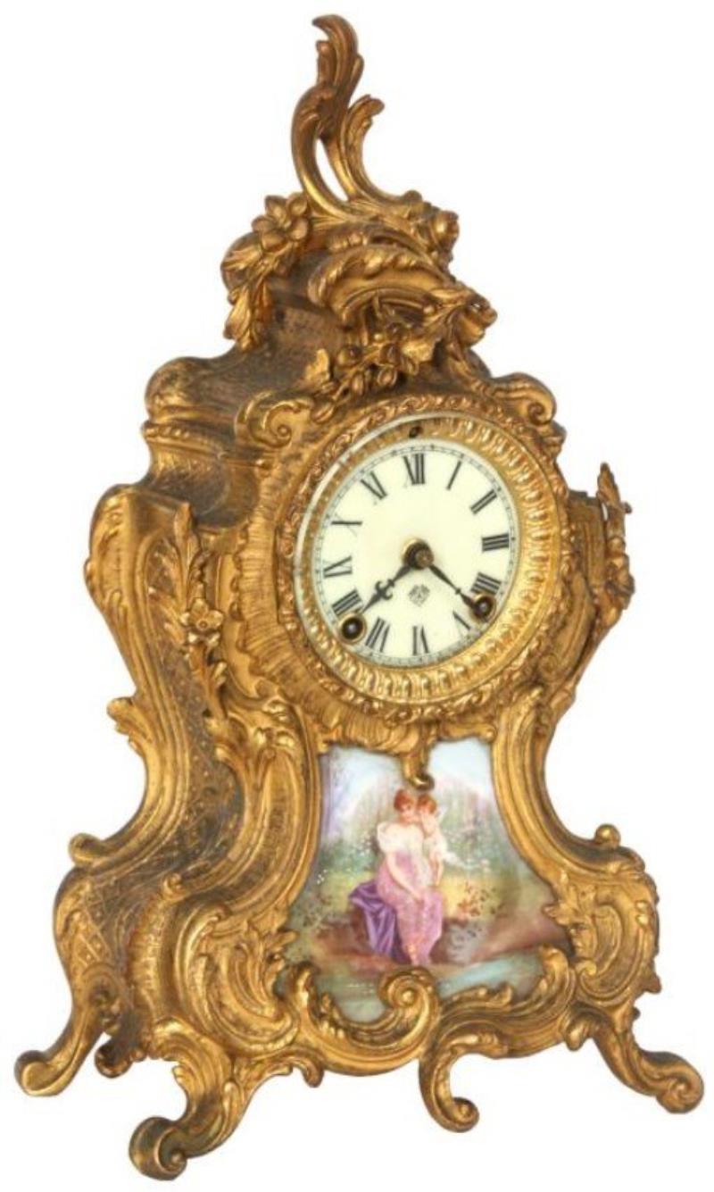 Ansonia Cast Metal Mantle Clock