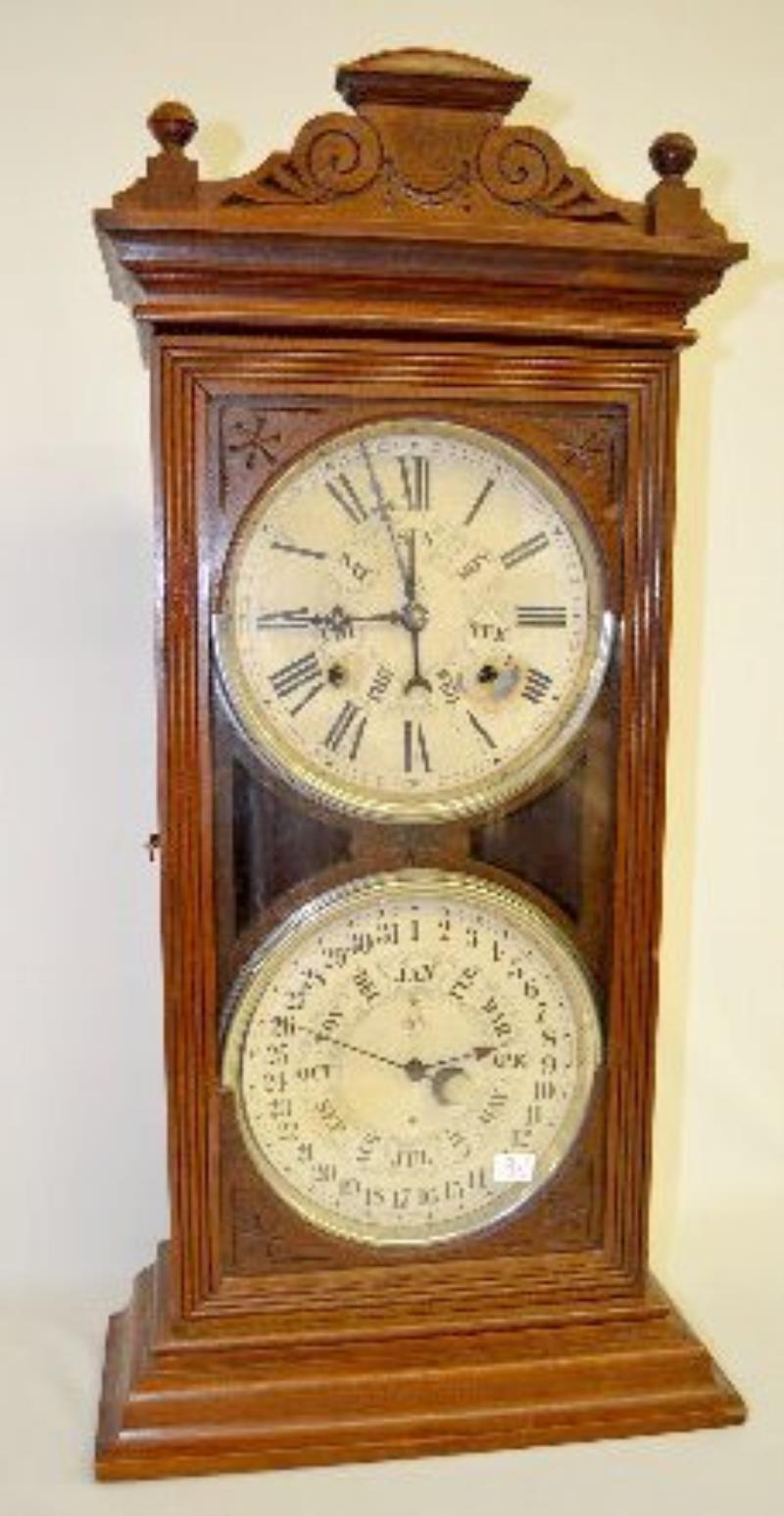 Jerome “Register” Walnut Calendar Clock