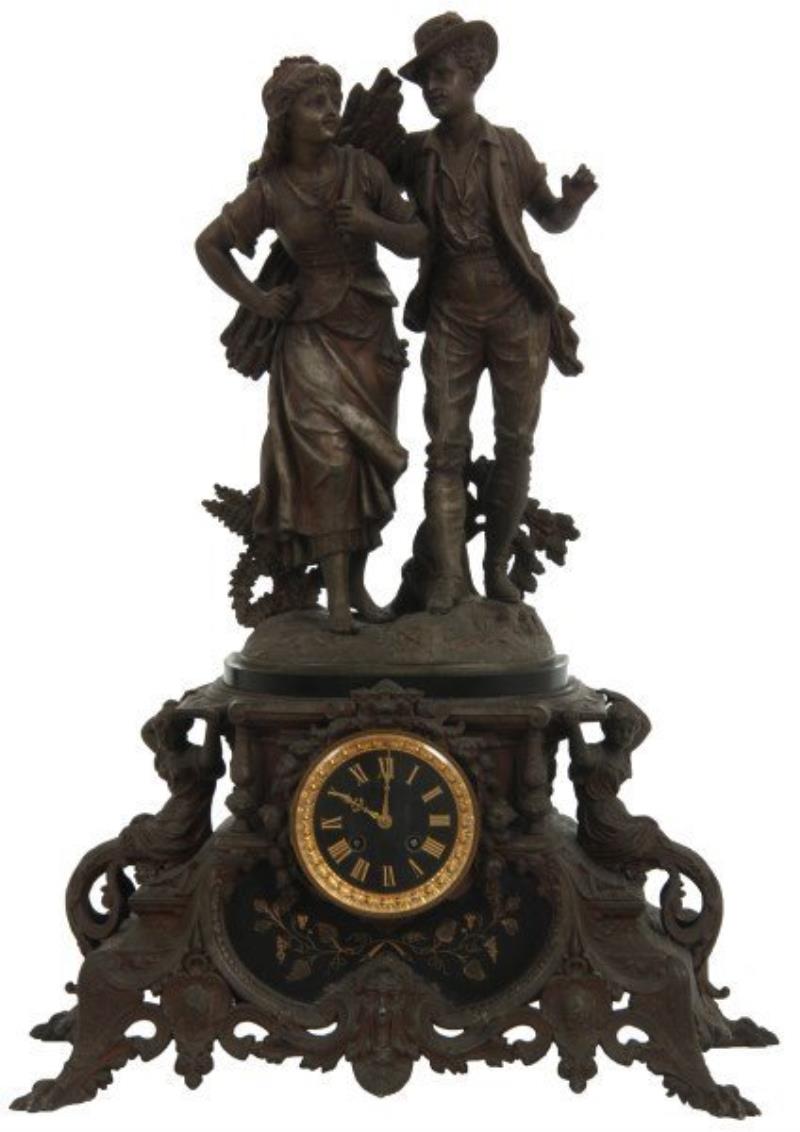 French Figural Mantle Clock