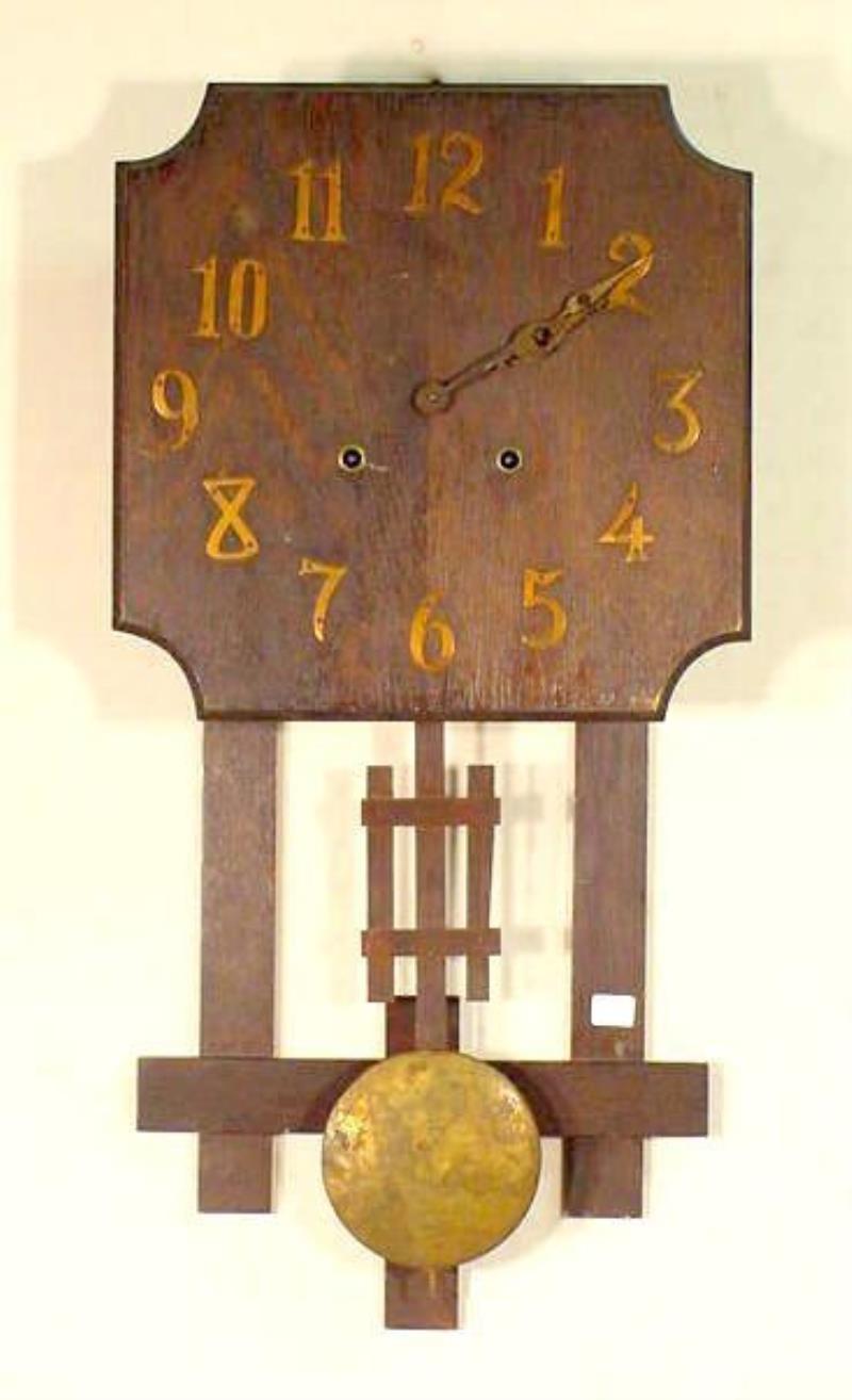 Mission Oak Wall Clock