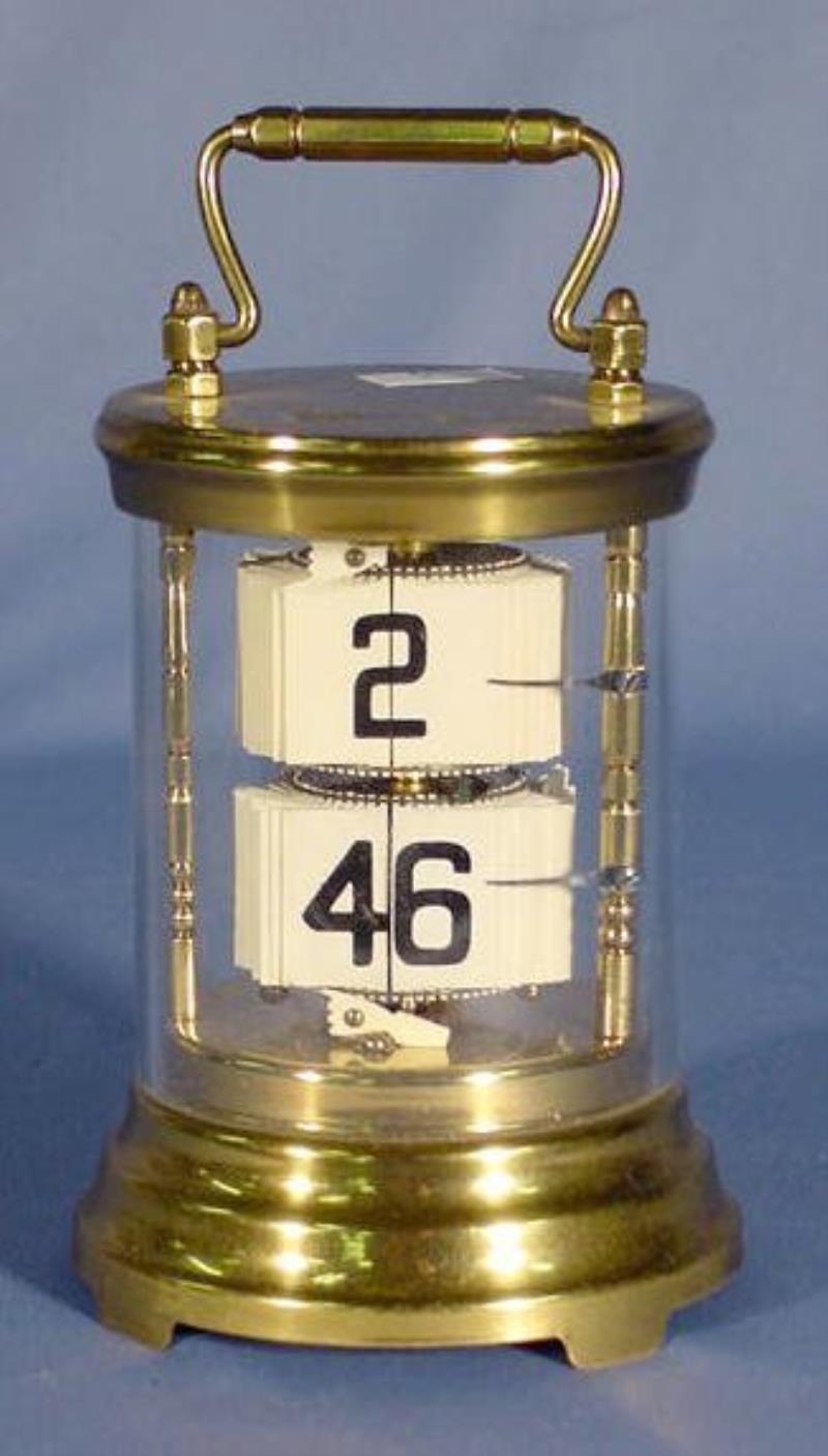 Plato Brass and Glass Clock