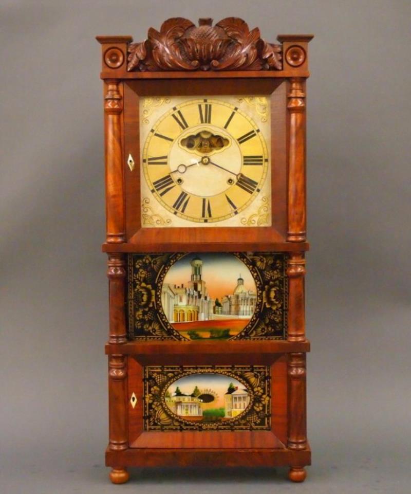 C & L C Ives Triple decker shelf clock