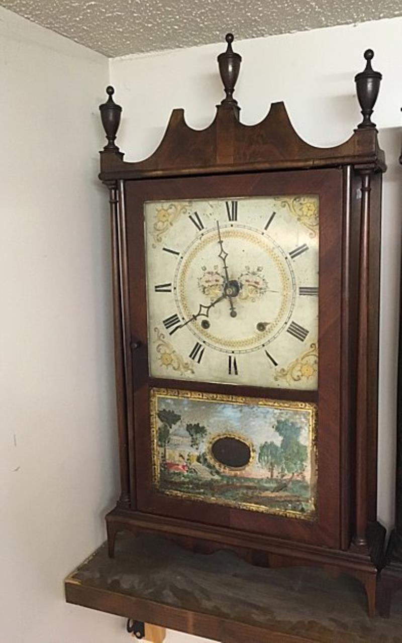 Eli Terry and Sons Pillar and Scroll Shelf Clock