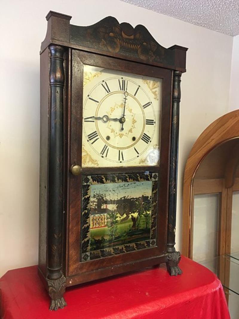 Henry Terry Column and Splat Shelf Clock