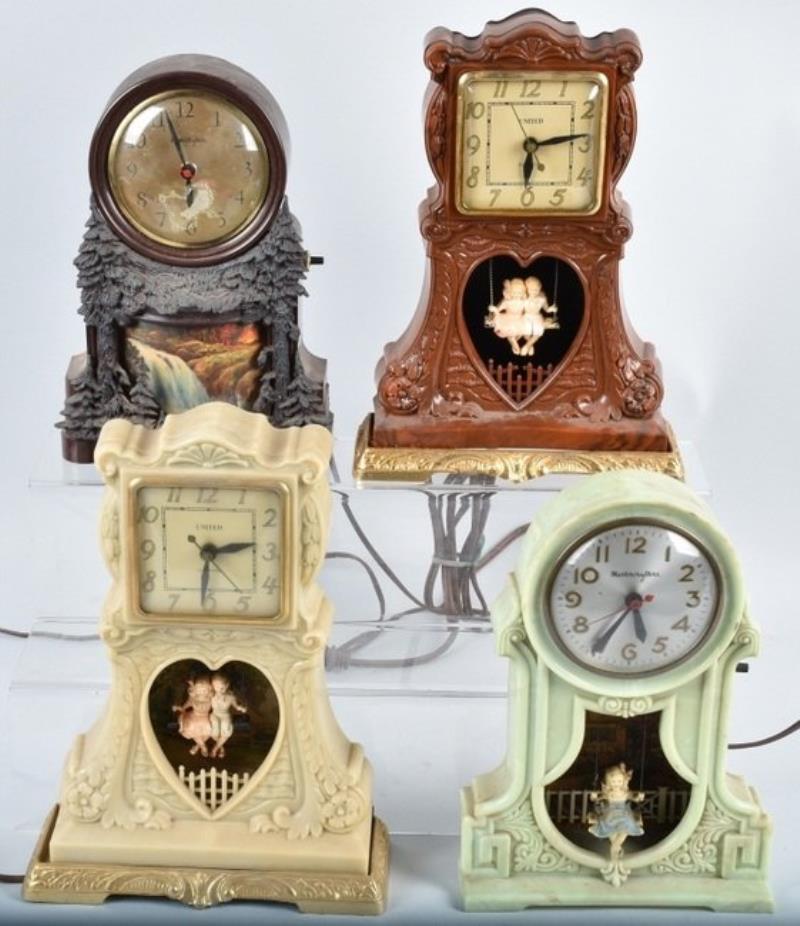 4- ELECTRIC MOTION CLOCKS, VINTAGE