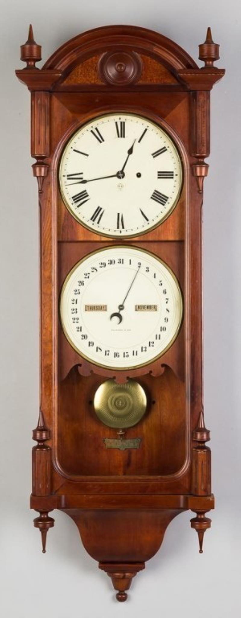 Seth Thomas Double Dial Calendar Clock