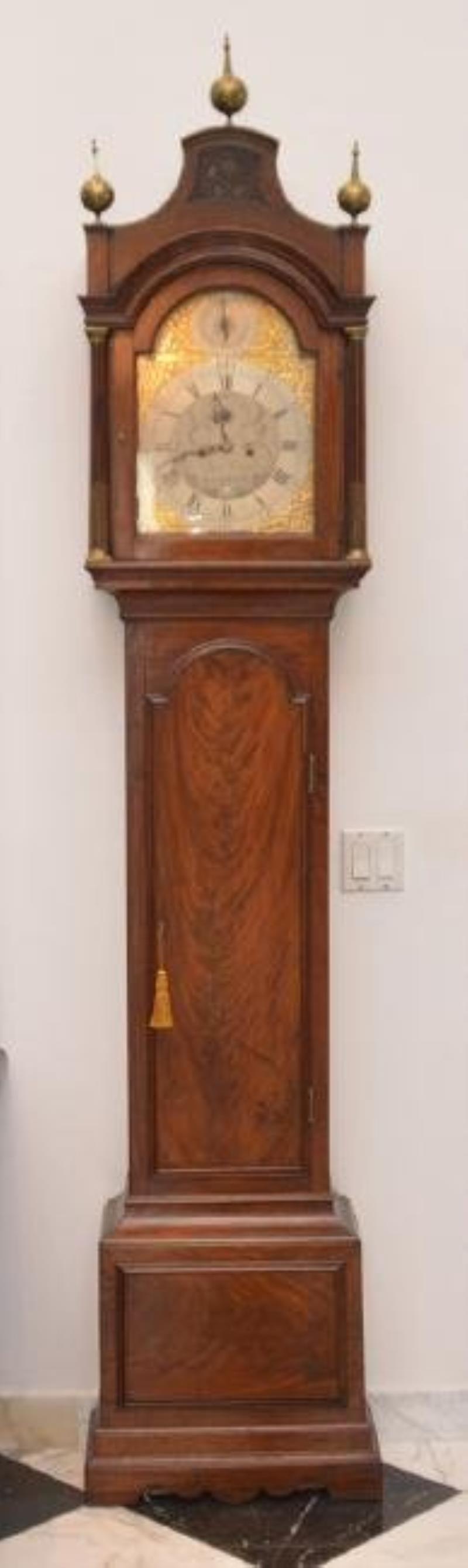 George III Mahogany Tall Case Clock By Samuel Swain