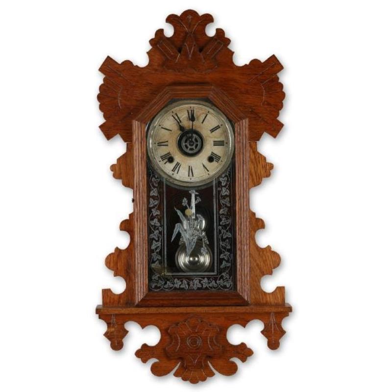 Ansonia Hanging Gingerbread Wall Clock