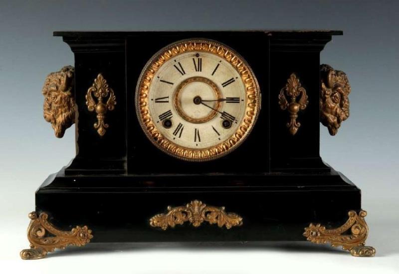 A SCARCE ANSONIA ‘BRANDON’ CLOCK WITH BUFFALO