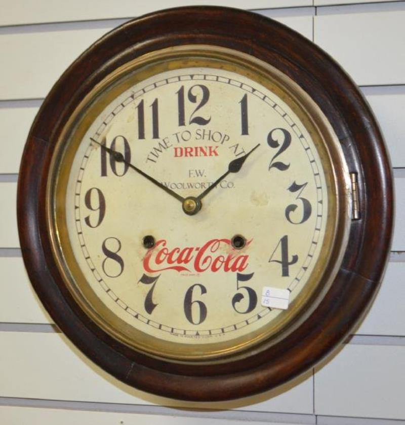 Antique Coca Cola/Woolworth Advertising Clock