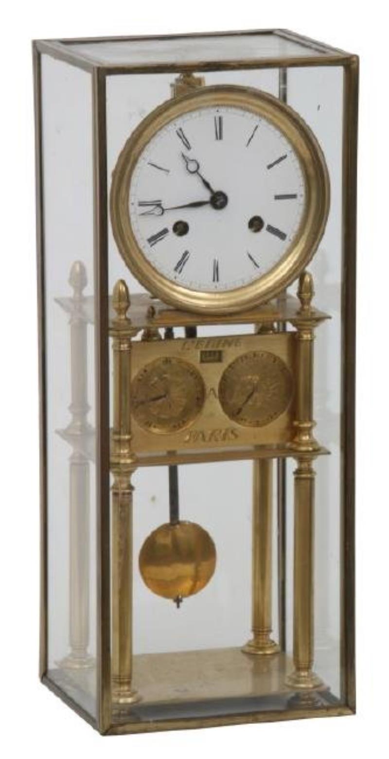 L’Epine French Brass Calendar Mantle Clock