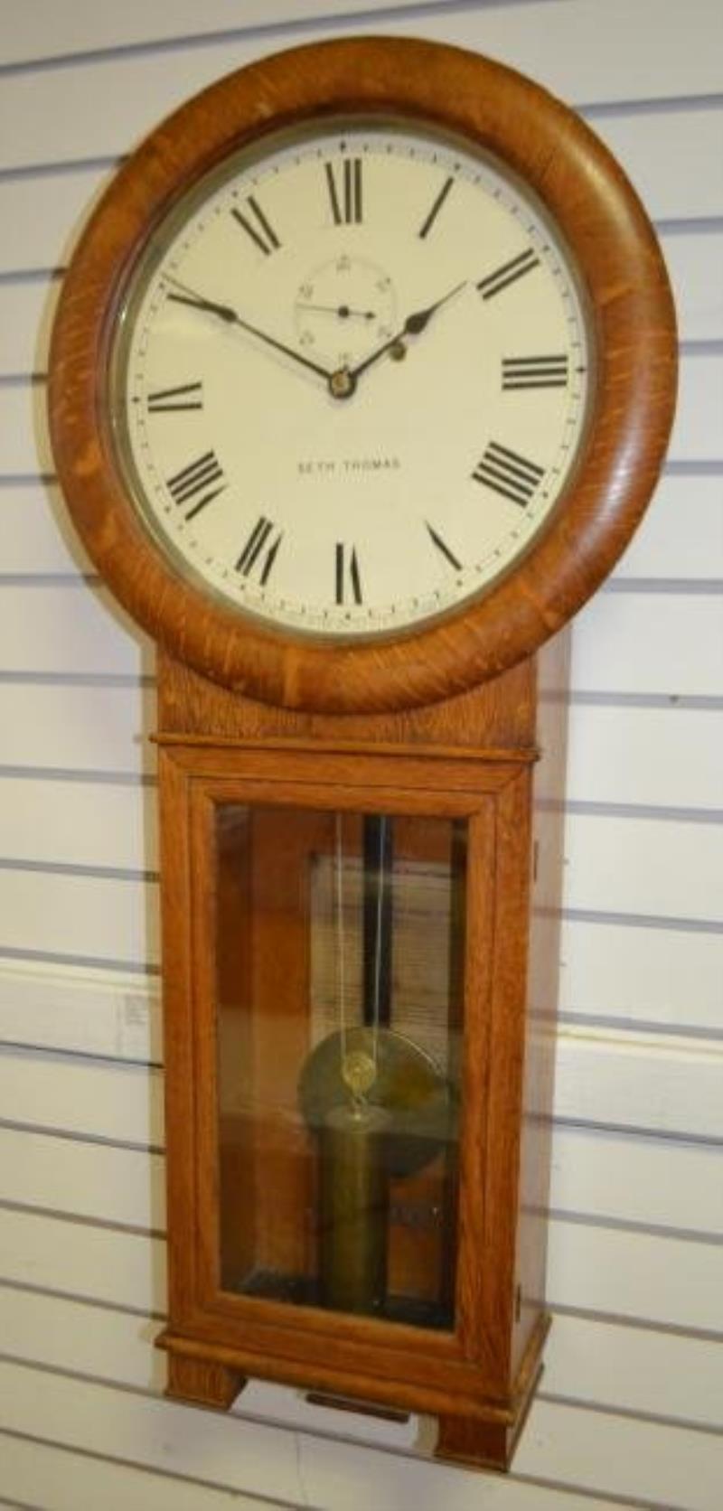 Oak Seth Thomas #2 Wall Regulator Clock