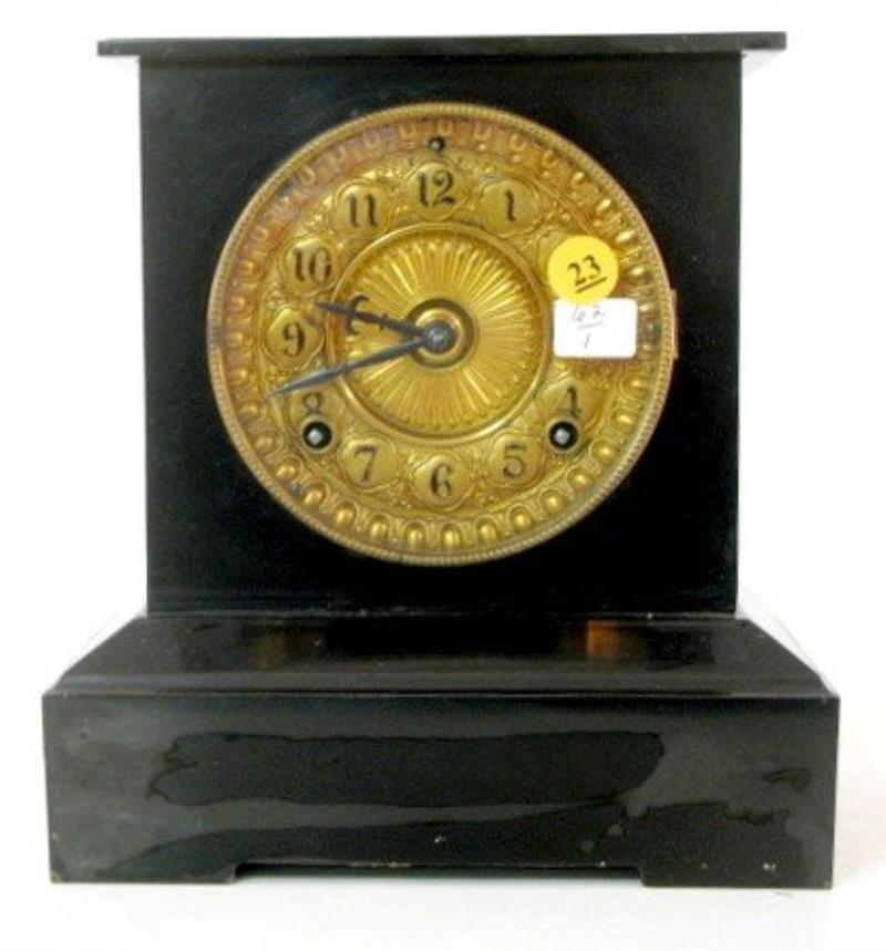 Ansonia Enameled Iron Mantle Clock