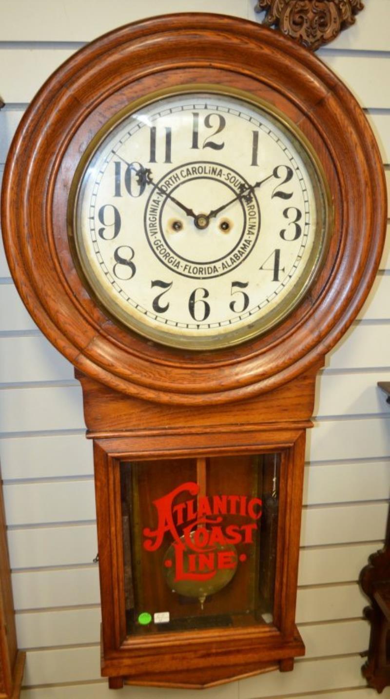 Antique Waterbury #20 w/ Advertising Clock