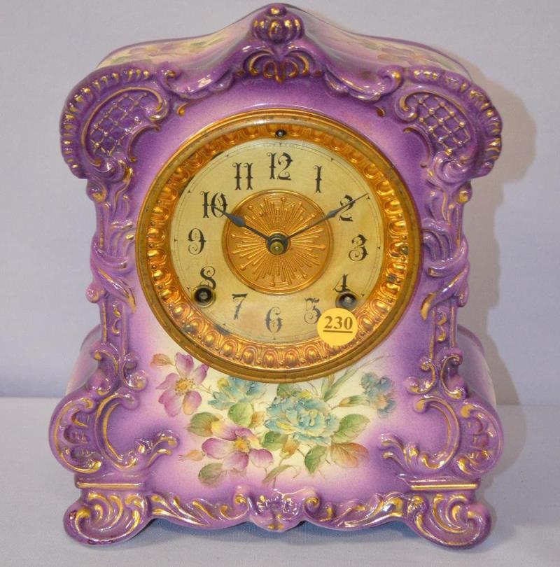 Antique Ansonia (Tecumseh) porcelain clock