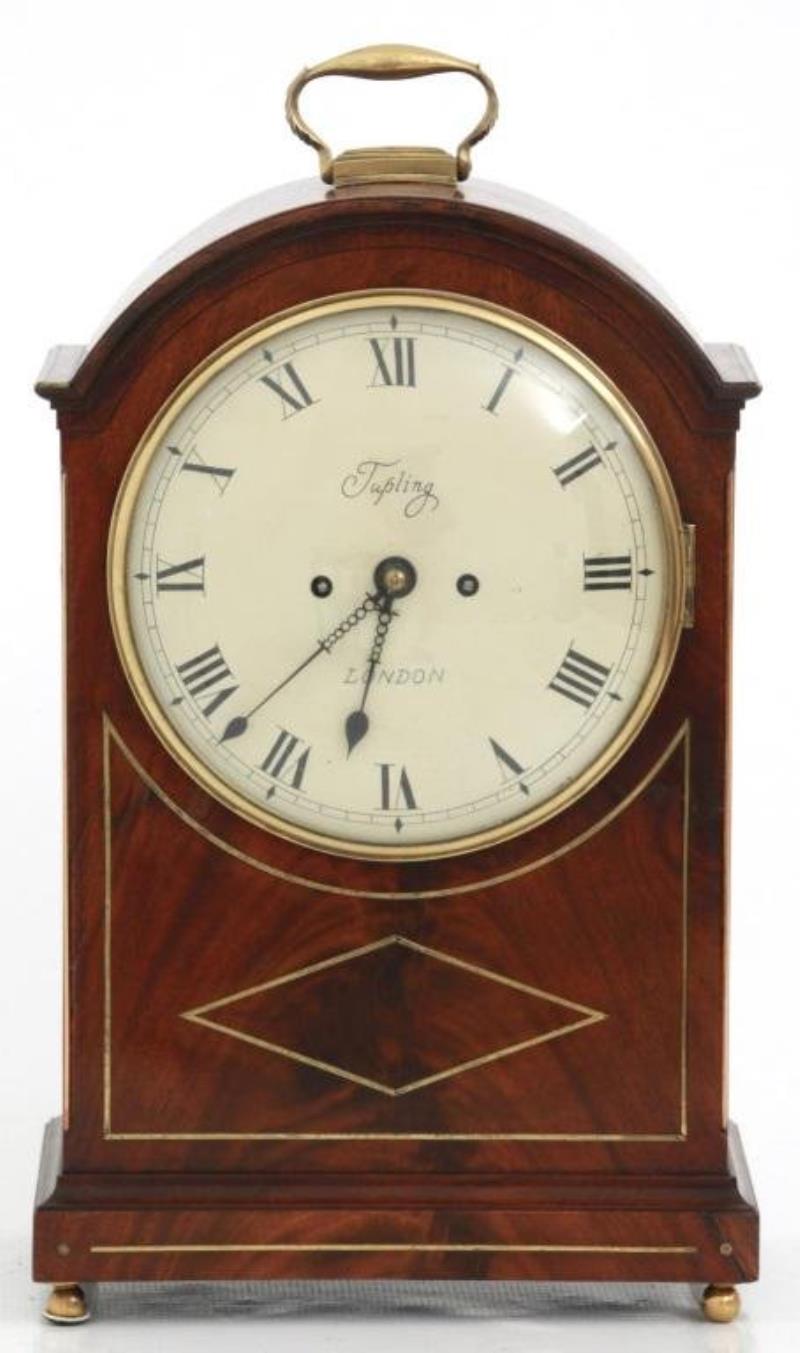 English Mahogany Double Fusee Bracket Clock