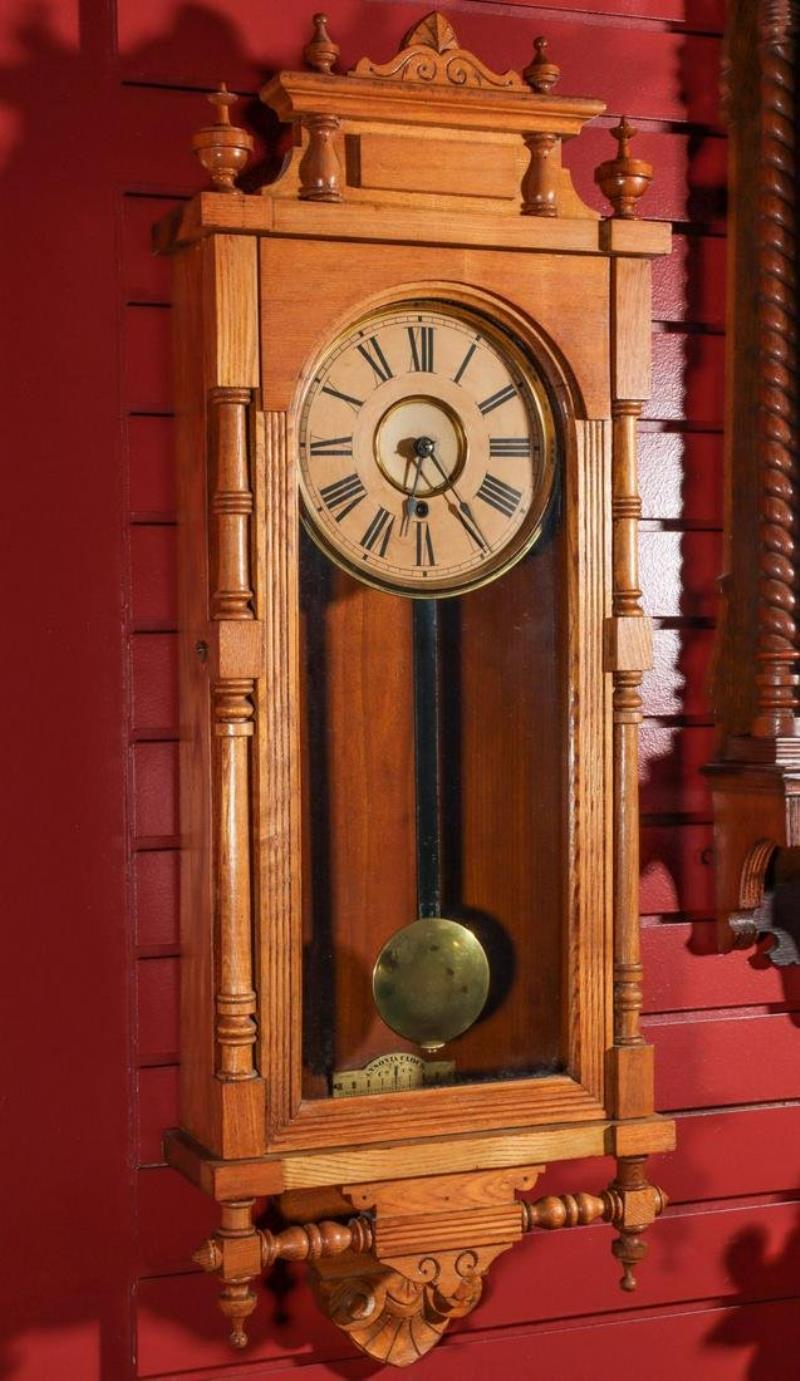 AN ANSONIA QUEEN ELIZABETH WALL CLOCK