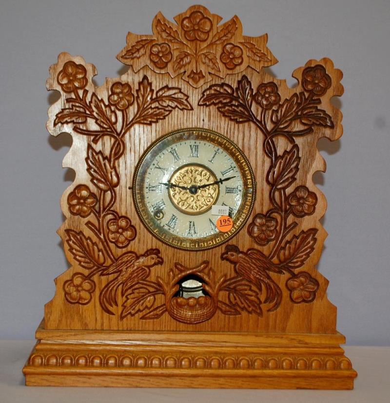 Antique W.L. Gilbert "Champion O" Cabinet Clock