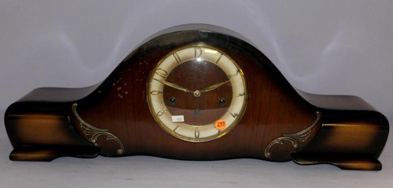 Antique Tambour Westminster Chime Mantle Clock