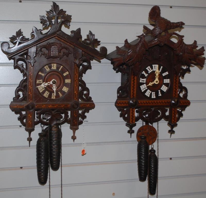 2 Black Forrest 2wt Cuckoo Clocks