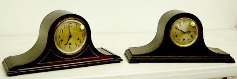 2 Seth Thomas Mahogany Tambour Mantle Clocks