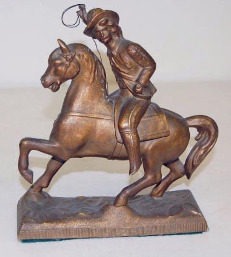 Buffalo Bill Metal Clock Statue