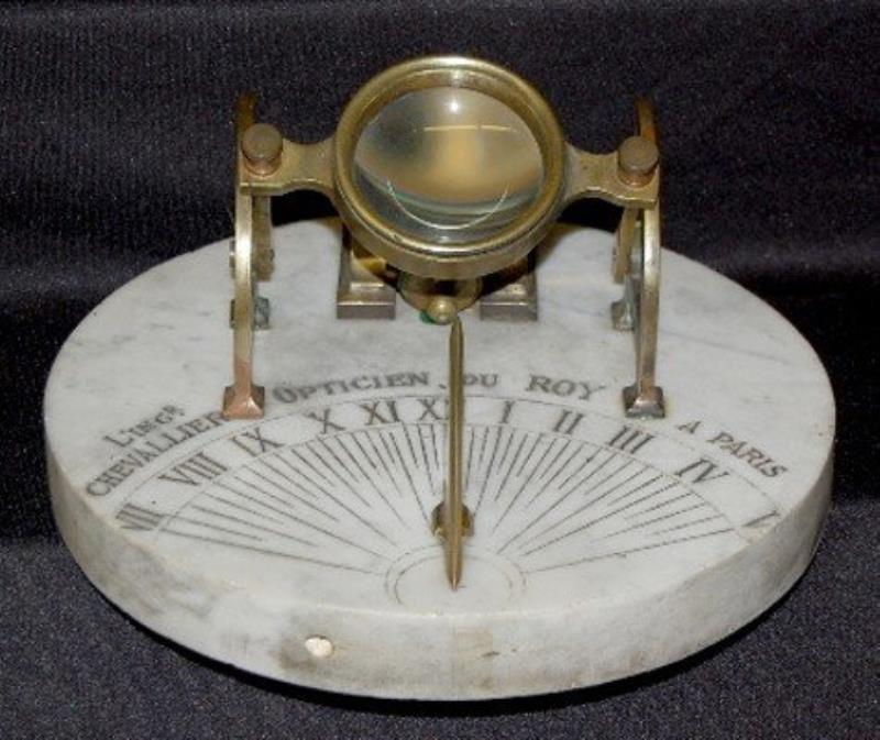 French Noon Time Cannon Sundial Clock