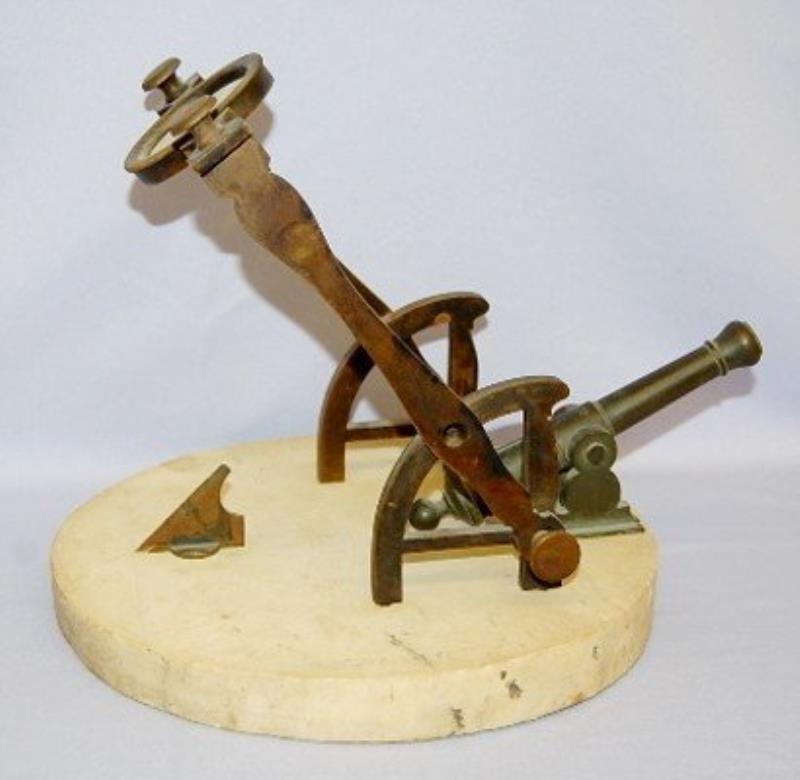 French Noon Time Cannon Sundial Clock