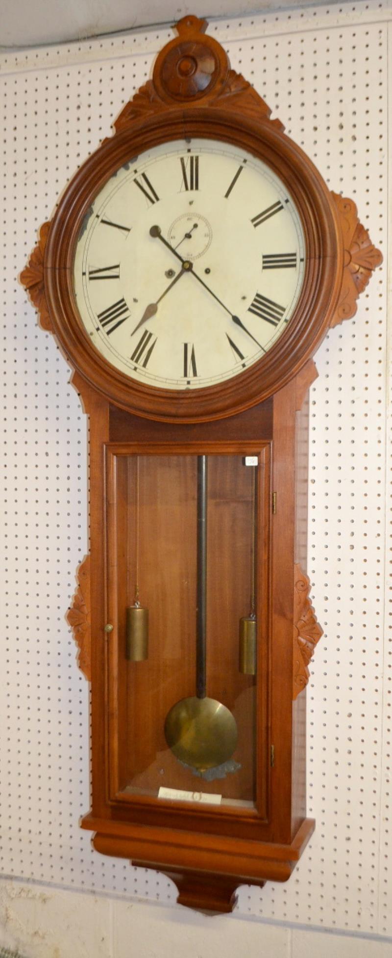 Large Antique Ansonia “General” 2 Weight Wall Clock