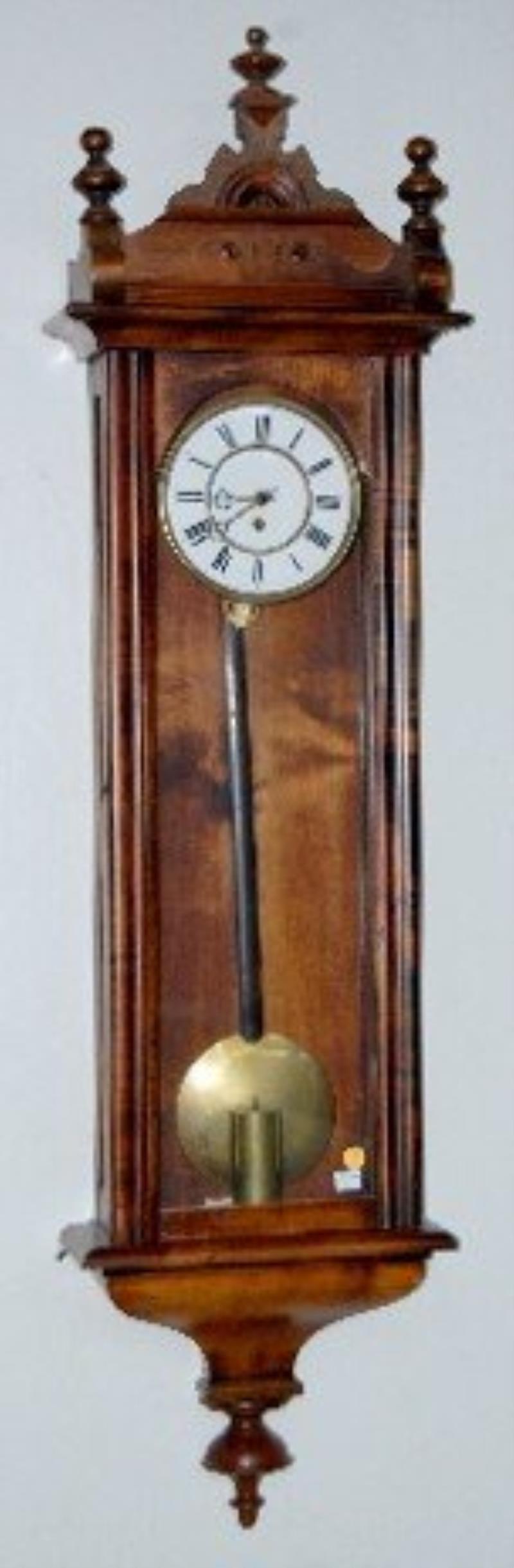 Mahogany One Weight Vienna Regulator Clock