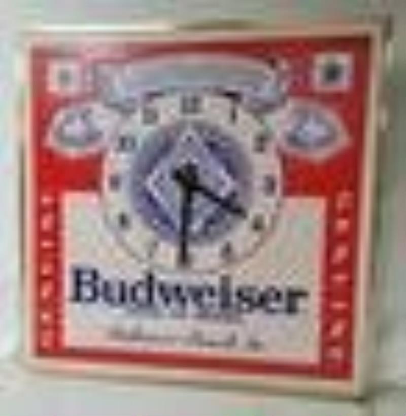 Budweiser Logo Large Plastic Lighted Clock
