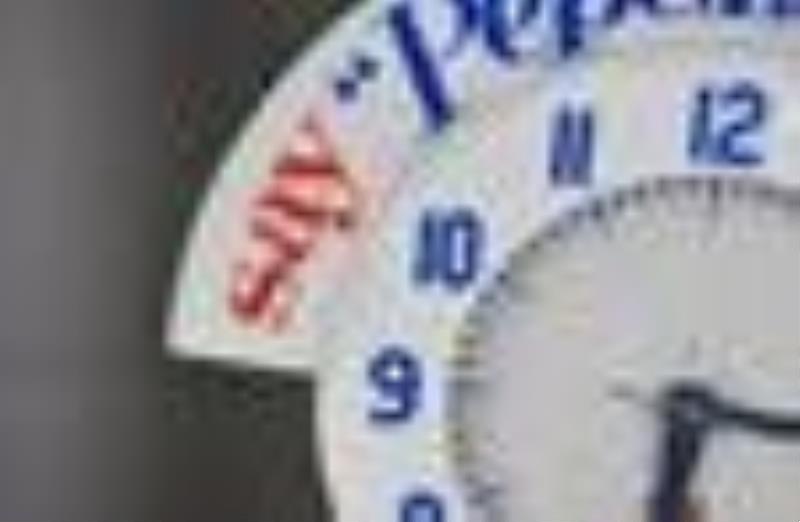 Electric Neon Clock w/ Say \\\”Pepsi, Please!\\\” Marquee