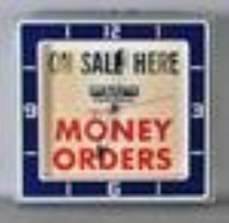 Money Orders \\\”On Sale Here\\\” Plastic Lighted Clock
