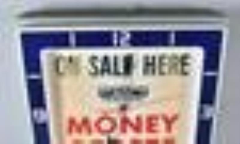 Money Orders \\\”On Sale Here\\\” Plastic Lighted Clock