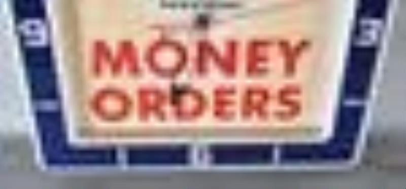 Money Orders \\\”On Sale Here\\\” Plastic Lighted Clock