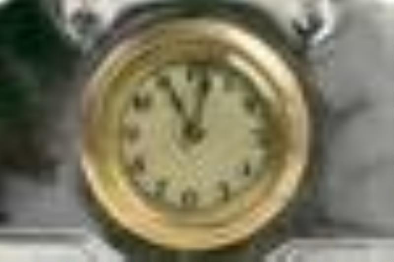 Art Deco Silver Plated Figural Male Mantle Clock